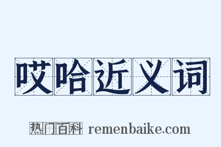 哎哈近义词是什么意思的图片